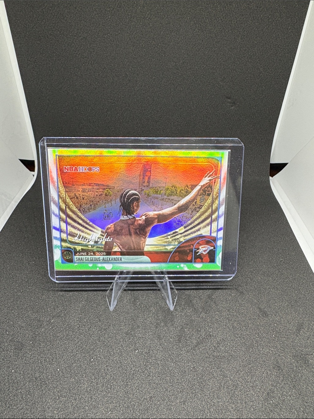 Topps NBA Hoops Shai Gilgeous-Alexander Basketball Trading Card - Rainbow Holo